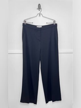 MaxMara Wool Rich Blend High-Waisted Wide Leg Trouser Pants in Black